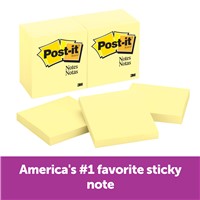 Post-it® Notes 654, 3 in x 3 in, (7.62 c