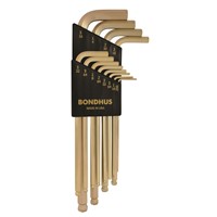 Set 12 GoldGuard Plated Ball End L-wrenc