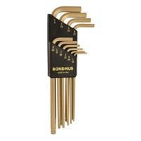 Set 10 GoldGuard Plated Ball End L-wrenc