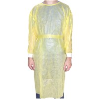 PHARMACHOICE PP ISOLATION GOWN YELLOW, L
